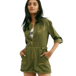 Free People Olive Green Jumpsuit